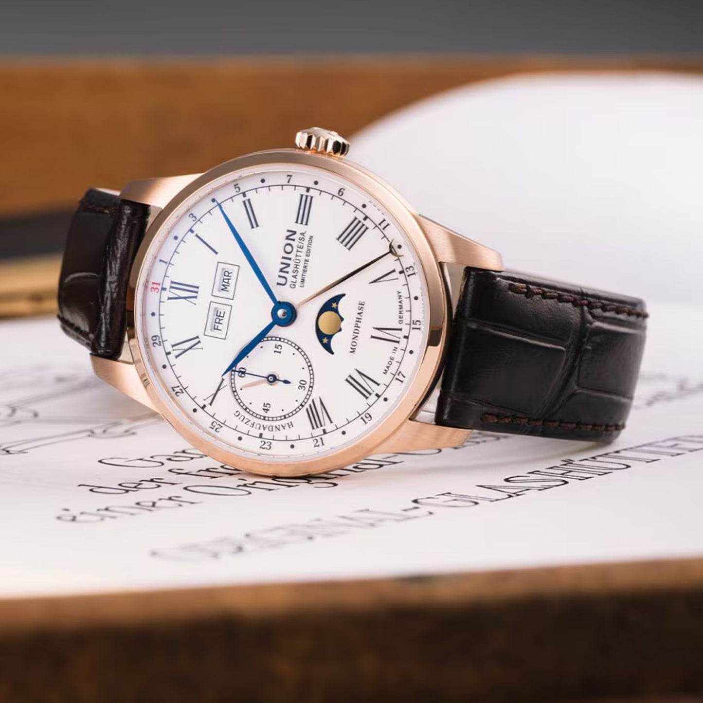 1893 Johannes Dürrstein Mondphase Limitierte Gold Edition D903.458.76.013.09