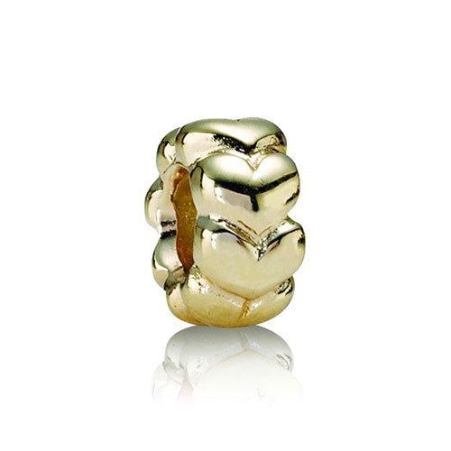 Pandora Gold Charm Große Herzen 750201