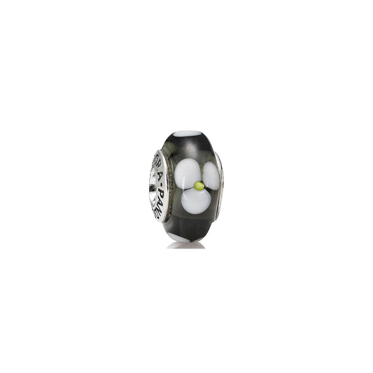 Pandora Muranoglas Charm braun Blumen 790604