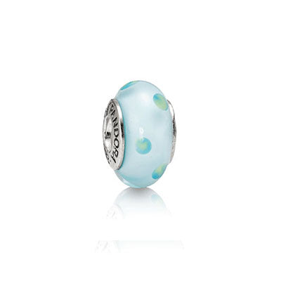 Pandora Muranoglas Charm Polka Dots Petrol 790605