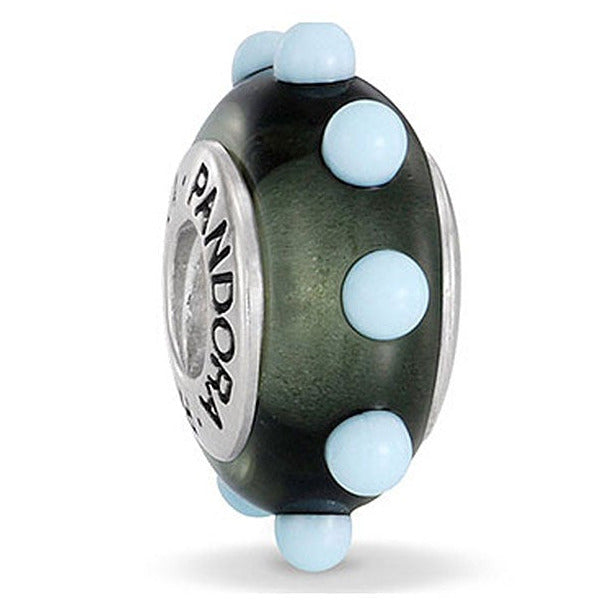 Pandora Muranoglas Charm schwarz/blau 790631