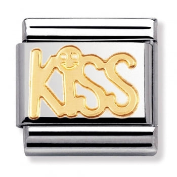 Nomination Classic Gold Schriftzug Kiss 030107 08