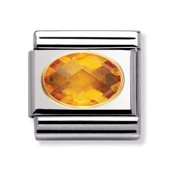 Nomination Classic Zirkonia FACETTIERT gelb 030601 002