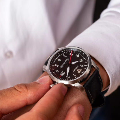 Junkers Flieger Hugo GMT 958.04.02 42mm