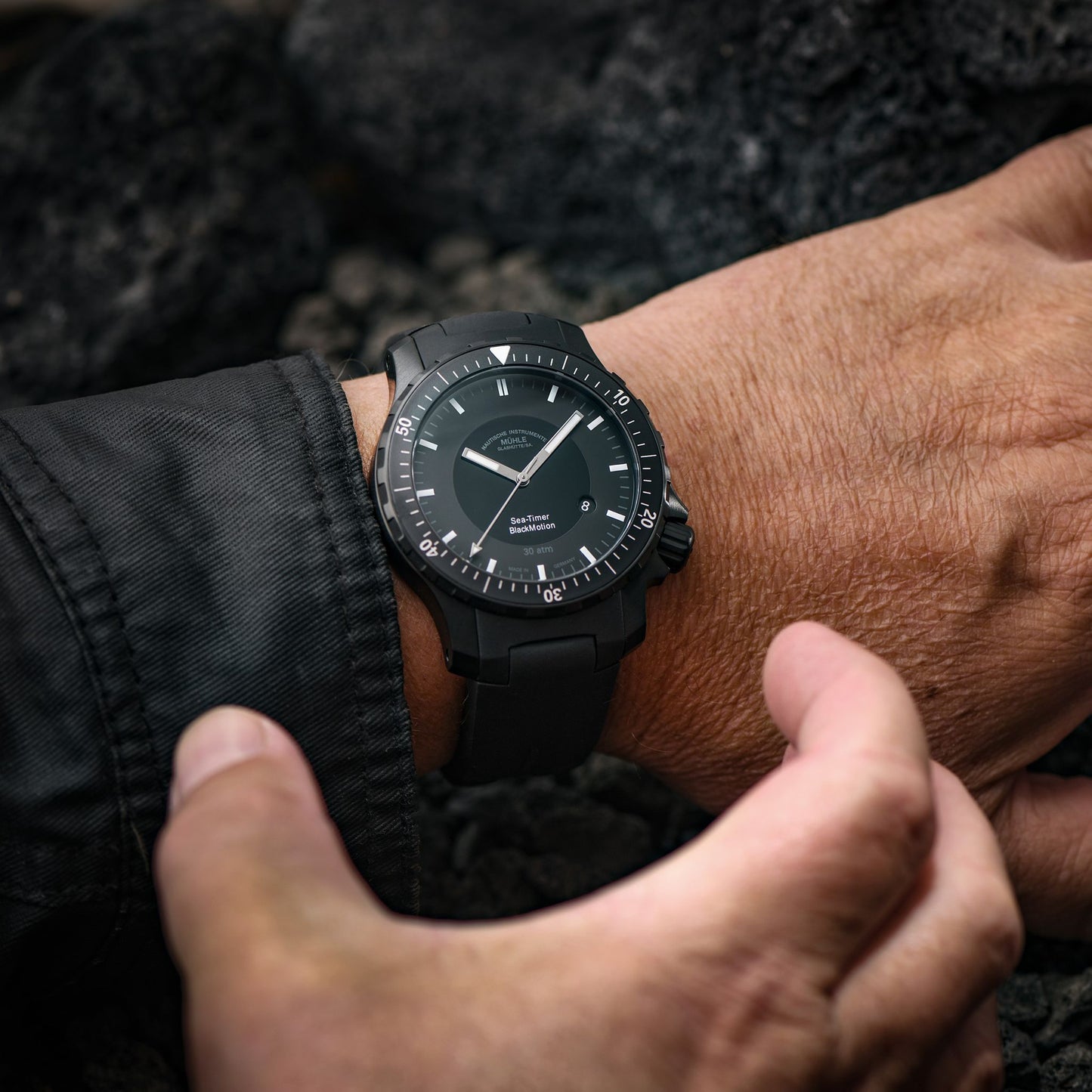 Mühle Glashütte/Sa. Sea-Timer BlackMotion M1-41-83-KB