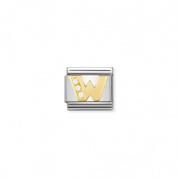 Nomination Classic Buchstabe W Zirkonia 030301 23