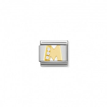 Nomination Classic Buchstabe M Zirkonia 030301 13