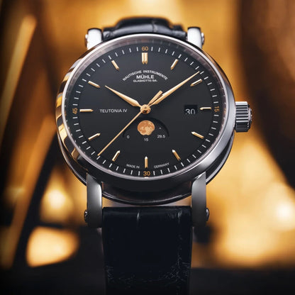 Mühle Glashütte/SA. Teutonia IV Mondphase M1-44-03-LB